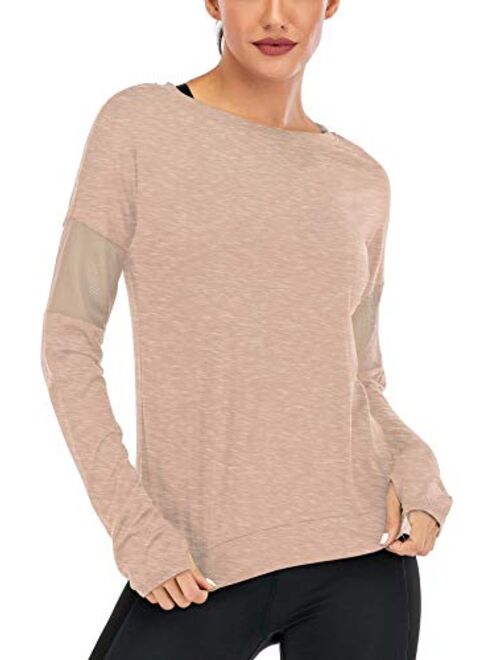 long sleeve loose workout tops