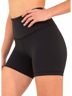 High Waist Power Flex Yoga Shorts - Tummy Control Biker Shorts for Women 2 Pack