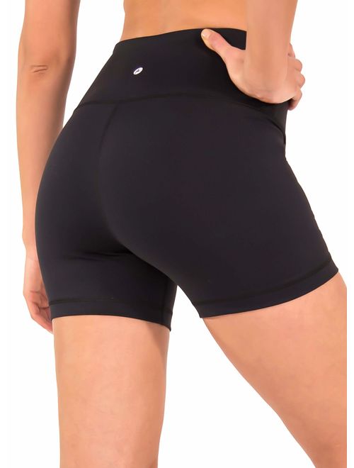Buy 90 Degree By Reflex High Waist Power Flex Yoga Shorts - Tummy ...