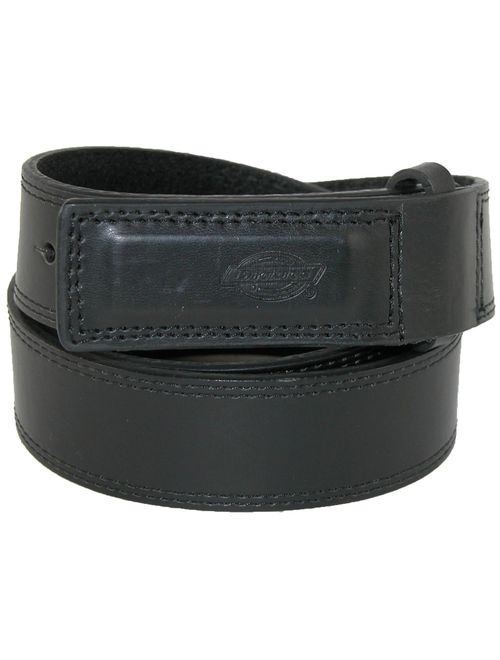 Dickies Men's Leather Work Belt - Tactical Industrial Mechanic Heavy Duty Strength Strap Covers No Scratch Buckle