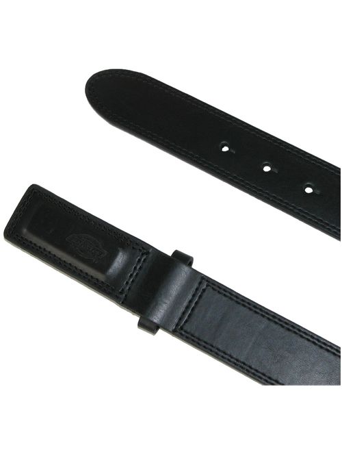 Dickies Men's Leather Work Belt - Tactical Industrial Mechanic Heavy Duty Strength Strap Covers No Scratch Buckle