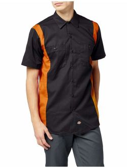 Men's Short-Sleeve Two-Tone Work Shirt