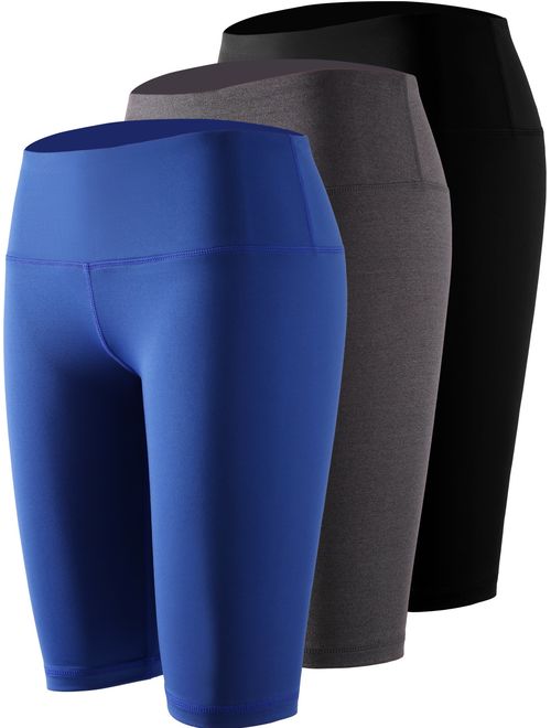 Cadmus Women's High Waist Workout Running Compression Shorts with Pocket