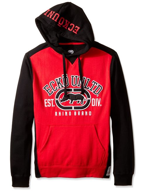 Ecko UNLTD Men's Arch Rhino Pull Over Applique Hooded Fleece