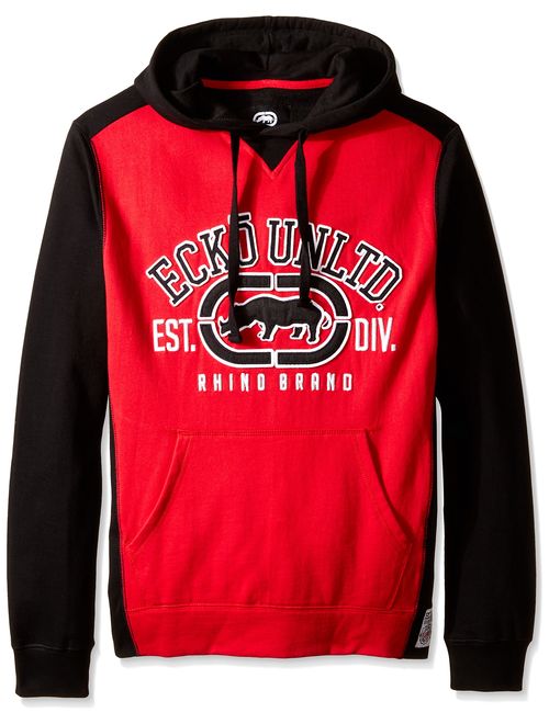 Ecko UNLTD Men's Arch Rhino Pull Over Applique Hooded Fleece