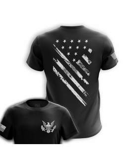 Tactical Pro Supply American Crest Flag Military Army Mens T-Shirt - Printed & Packaged in The USA Tshirt