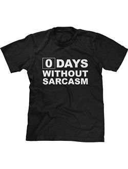 Blittzen Mens T-Shirt Zero Days Without Sarcasm