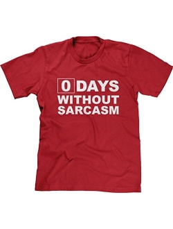 Blittzen Mens T-Shirt Zero Days Without Sarcasm