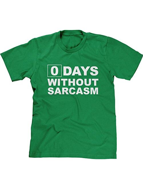 Blittzen Mens T-Shirt Zero Days Without Sarcasm