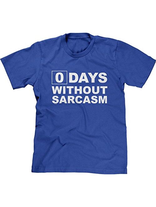 Blittzen Mens T-Shirt Zero Days Without Sarcasm