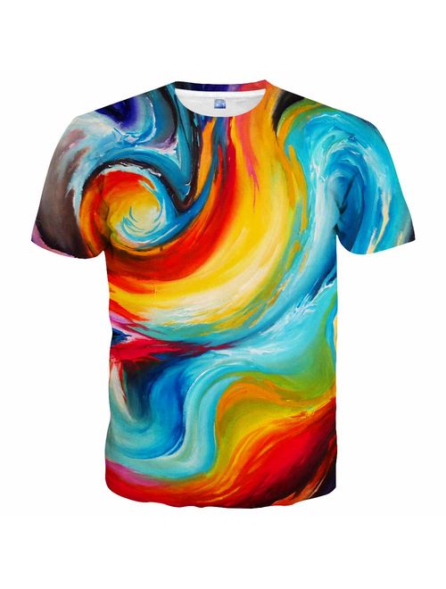 Yasswete Mens Womens Graphic T-Shirts Unisex 3D Printed Short Sleeve Shirts Tops