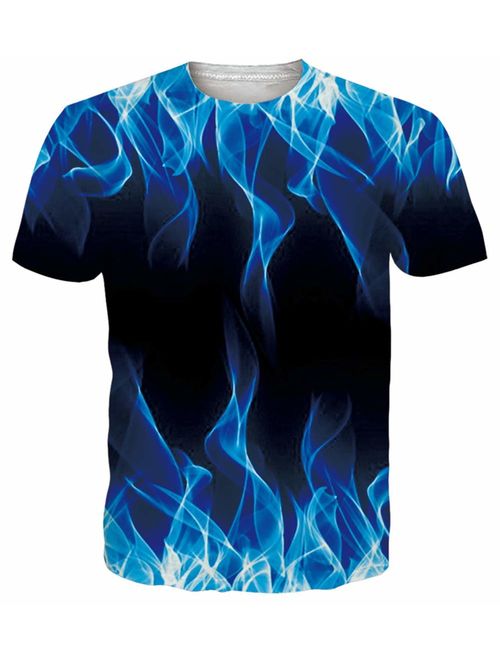 NEWISTAR Unisex 3D Printed Summer Casual Short Sleeve T Shirts Top Tees S-XXL