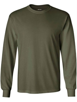 Joe's USA Men's Long Sleeve Heavyweight Cotton T-Shirts in Regular, Big and Tall