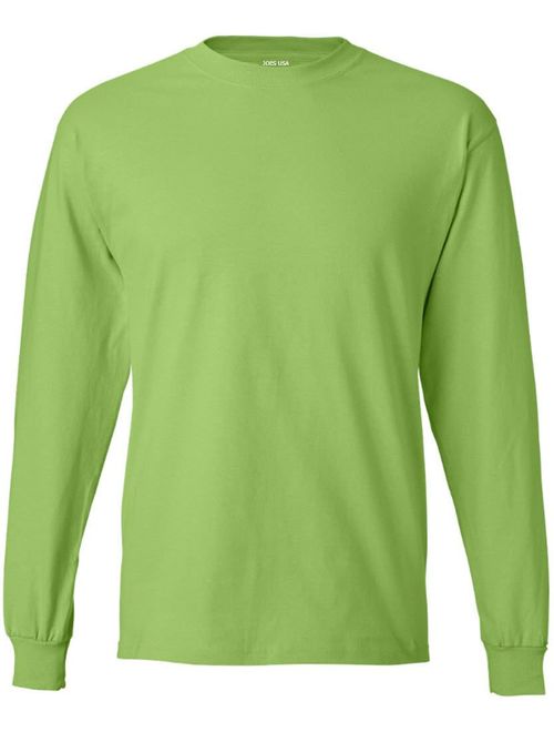 Joe's USA Men's Long Sleeve Heavyweight Cotton T-Shirts in Regular, Big and Tall