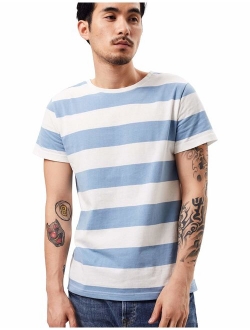 Zbrandy Wide Striped T Shirt for Men Sailor Tee Red White Black Navy Stripes Top Basic