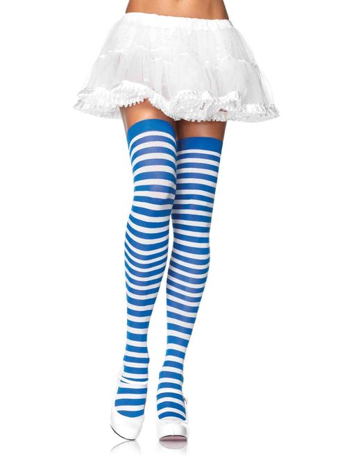 Leg Avenue Women's Nylon Striped Stockings