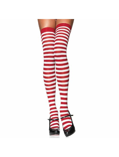 Leg Avenue Women's Nylon Striped Stockings