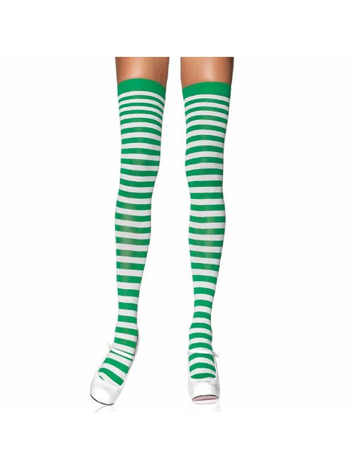 Leg Avenue Women's Nylon Striped Stockings