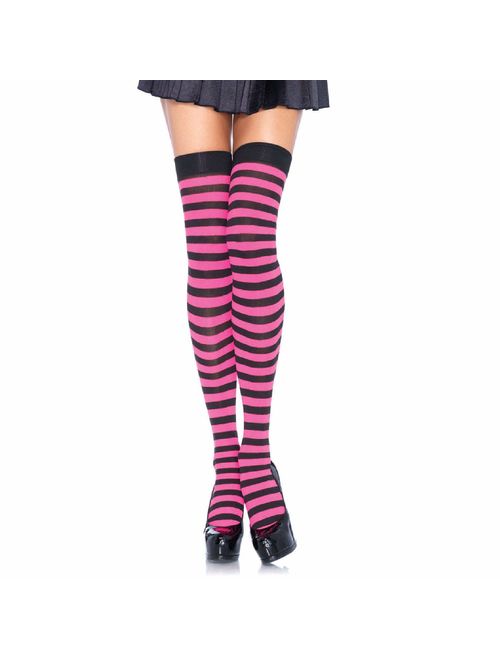 Leg Avenue Women's Nylon Striped Stockings