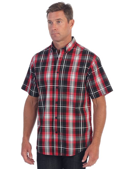 Gioberti Men's Plaid Short Sleeve Shirt