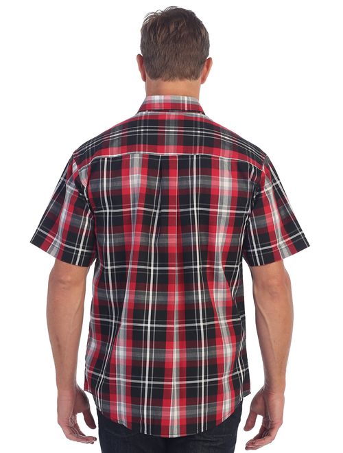 Gioberti Men's Plaid Short Sleeve Shirt