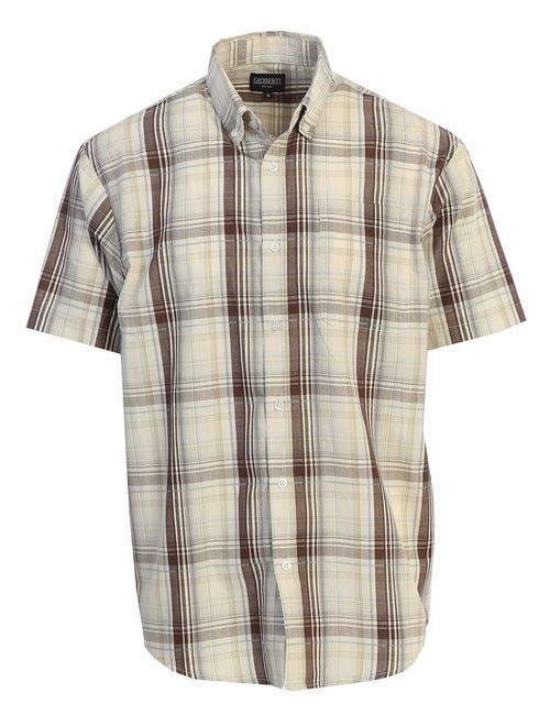 Gioberti Men's Plaid Short Sleeve Shirt