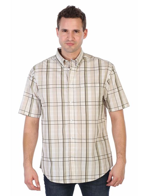 Gioberti Men's Plaid Short Sleeve Shirt