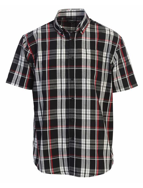 Gioberti Men's Plaid Short Sleeve Shirt