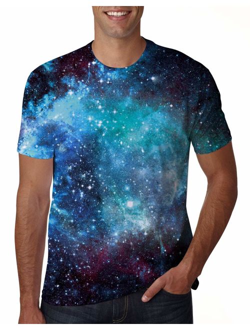 uideazone Unisex 3D Creative Print Short Sleeve T-Shirt Casual Graphic Tees