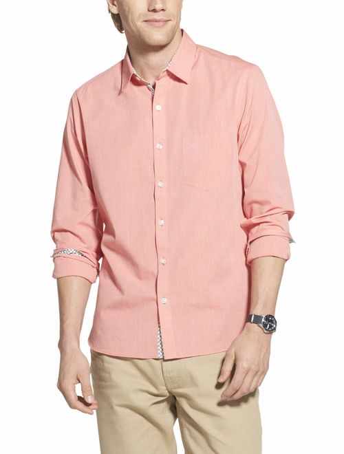 Geoffrey Beene Men's Slim Fit Easy Care Long Sleeve Button Down Shirt