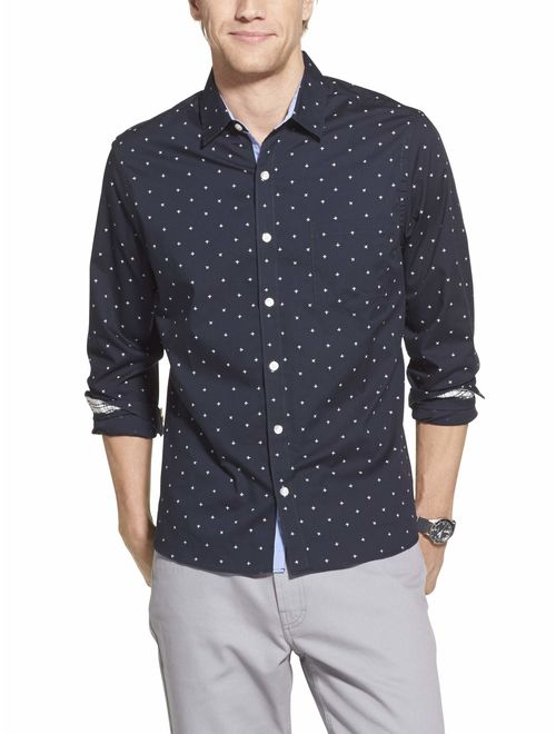 Geoffrey Beene Men's Slim Fit Easy Care Long Sleeve Button Down Shirt