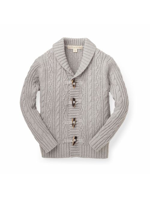 Hope & Henry Boys' Shawl Collar Sweater Cardigan