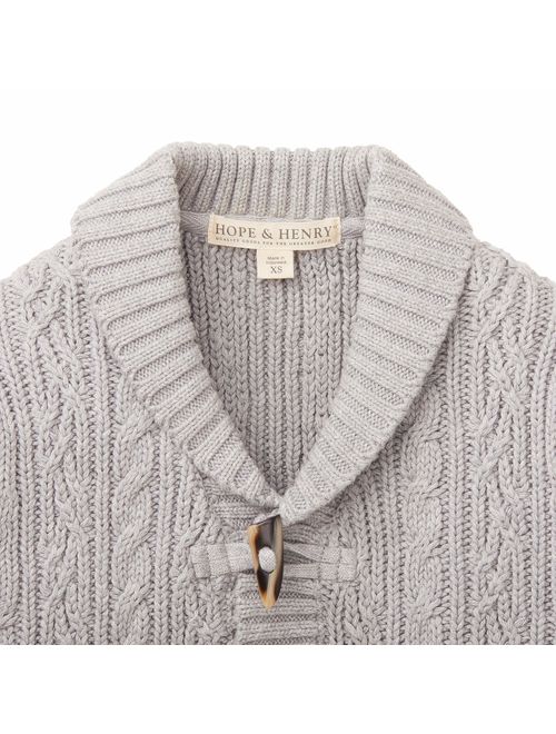 Hope & Henry Boys' Shawl Collar Sweater Cardigan