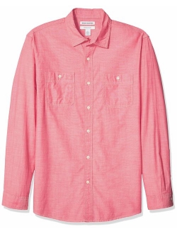 Men's Regular-fit Long-Sleeve Chambray Shirt