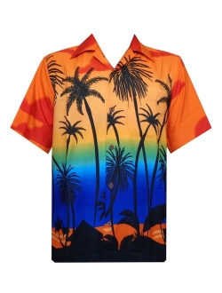 Hawaiian Shirts for Men Tropical Palm Trees Printed Aloha Holiday Beach wear