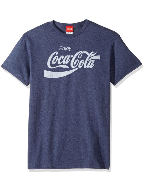 Coca-Cola Men's Eighties Coke Short Sleeve T-Shirt, Navy Heather, 3XL