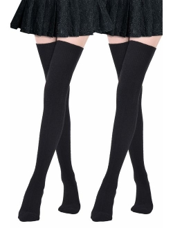 Kayhoma Extra Long Cotton Thigh High Socks Over the Knee High Boot Stockings Cotton Leg Warmers