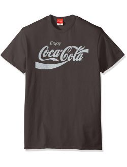 Coca-Cola Men's Eighties Coke Short Sleeve T-Shirt, Charcoal, 2XL