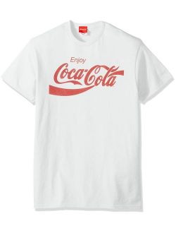 Coca-Cola Men's Eighties Coke Short Sleeve T-Shirt, White, Small