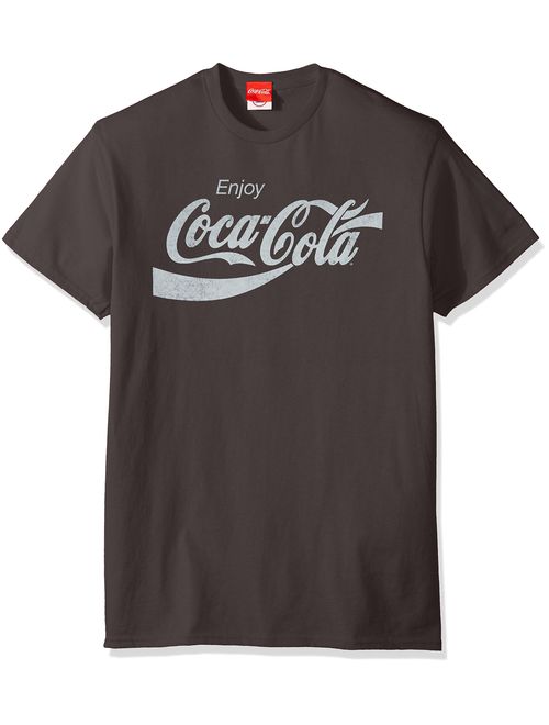 Coca-Cola Men's Eighties Coke Short Sleeve T-Shirt, Charcoal, 3XL