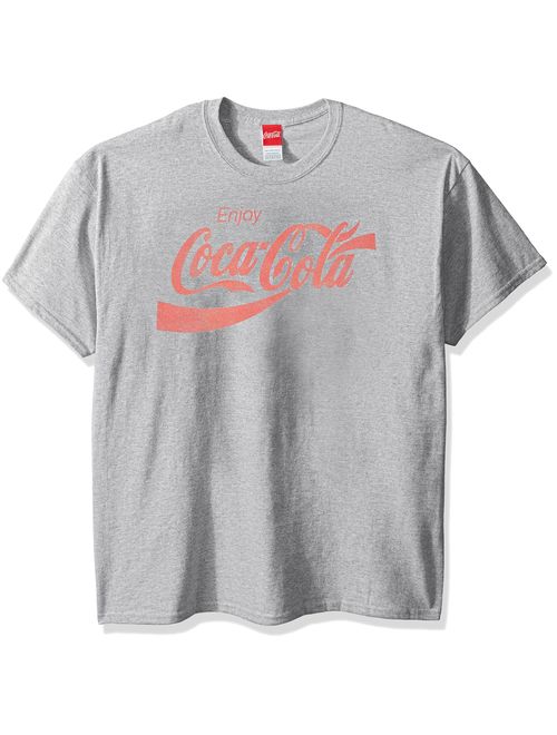 Coca-Cola Men's Eighties Coke Short Sleeve T-Shirt, Athletic Heather, Large