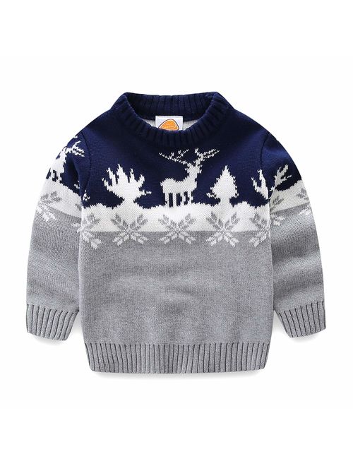 Mud Kingdom Boys Christmas Sweaters Xmas Reindeer Clothes