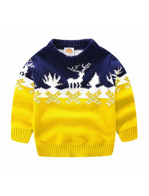 Mud Kingdom Boys Christmas Sweaters Xmas Reindeer Clothes