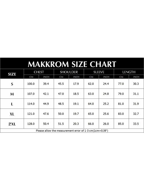 Makkrom Mens Long Sleeve T Shirts Hipster Hip Hop Slim Swag Curve Hem Basic Tee Tops