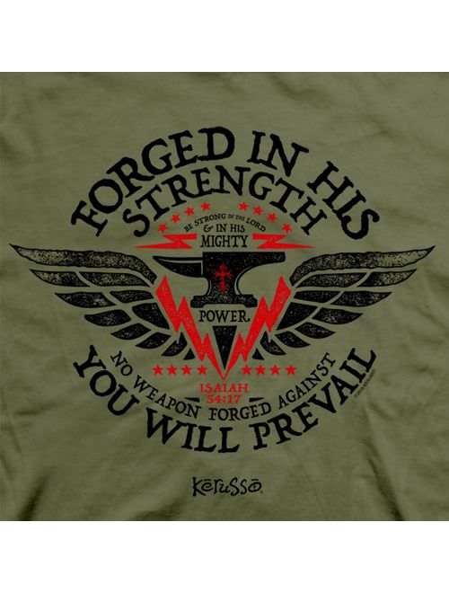 Forged in His Strength Christian T-Shirt