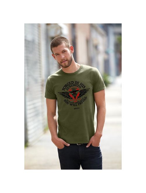 Forged in His Strength Christian T-Shirt