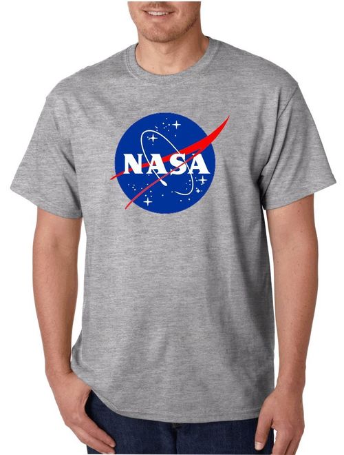 Gildan NASA Meatball Logo White, Black Gray T-Shirts.