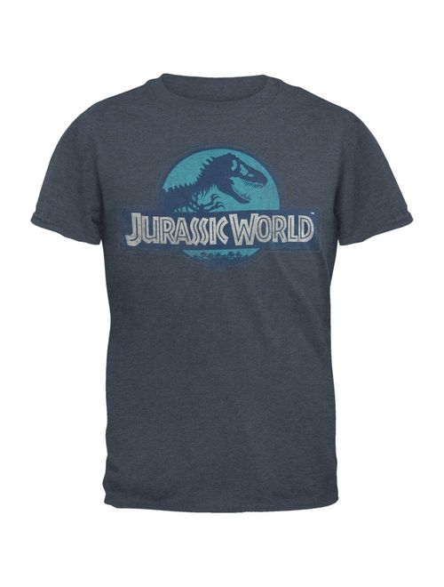 Jurassic World - Circle Shadow Logo Adult T-Shirt