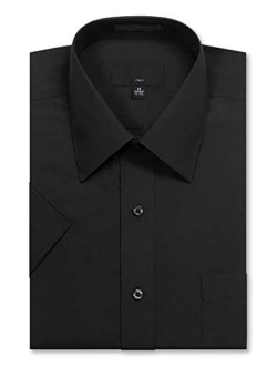 JD Apparel Men's Regular Fit Short-Sleeve Dress Shirts