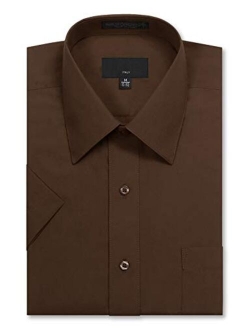 JD Apparel Men's Regular Fit Short-Sleeve Dress Shirts